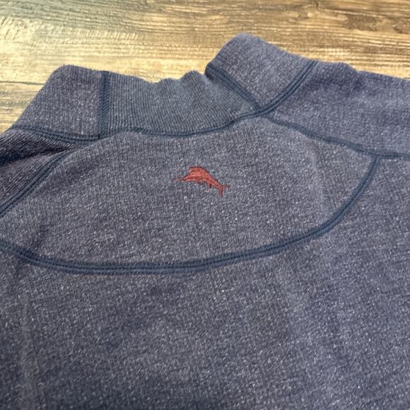 Tommy Bahama Men’s Blue Red Reversible Quarter Zip Pullover Sweatshirt 2XL - Picture 5 of 8